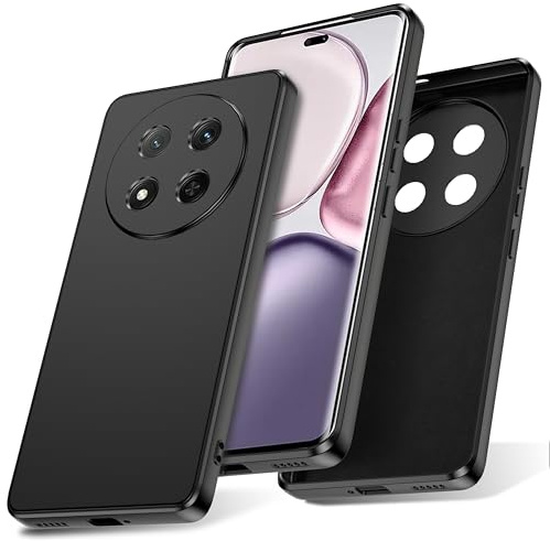 Watana for Honor Magic 7 Lite 5G Case, Soft-Touch Silicone Phone Case, Shockproof, DustProof, Antiskid Full Body Armour Phone Cover with Microfiber Lining for Honor Magic 7 Lite,Black