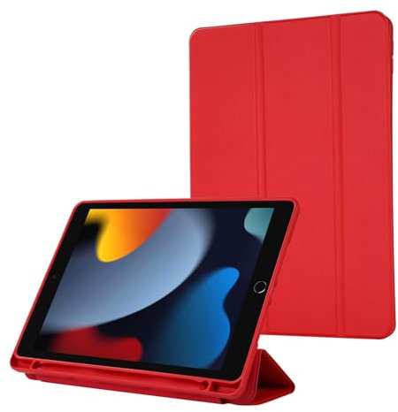Custodia per tablet PC Compatible with iPad 10.2 Inch 2021/2020/2019, Compatible with iPad 9th/8th/7th Generation Case with Pencil Holder,Trifold Stand Smart Cover with Soft TPU Back, Auto Sleep/Wake