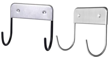 LABRIMP 2pcs Practical Ironing Board Hanger Double Hooks for Steam Generator Irons More Wall Mount