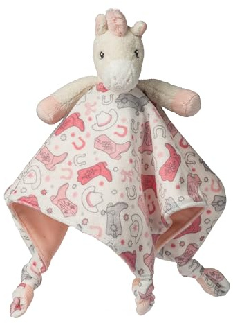 Mary Meyer Lovey Baby & Toddler Stuffed Animal Security Blanket Plush Soft Snuggle Toy, 13 x 13-Inches, Cream Giddy Up Pony