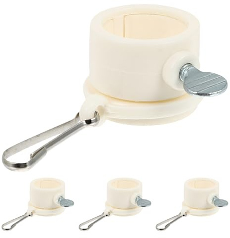 MAGICLULU Lot de 4 Clips pour Mât de Drapeau 1,26 Pouces en Métal Anticorrosion Anneaux Rotatifs à 360° pour Fixation Extérieure, Matériel de Montage de Drapeau Jardin et Décoration Patio