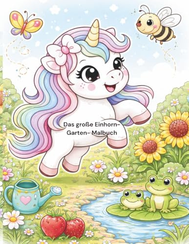Das große Einhorn- Garten- Malbuch
