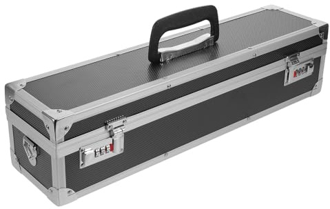 TEMPNAP Porta Cuchillos Profesional Cerradura de Combinación, Estuche de Aluminio Ligero 8 Ranuras, Caja de Almacenamiento para Utensilios de Cocina y Camping