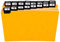 Exacompta 13758E Trennblätter Colorspan 24 teilig DIN A5 210x148mm quer mit schwarzen Metalltaben Register gelb