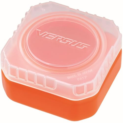 Meiho Liquid Pack VS L425 orange 8x8x4,4cm - Köderbox zum Flavourn von Gummifischen & Jigs, Angelbox zum Aromatisieren von Ködern