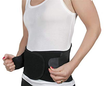 Swedish Posture® STABILIZE Beckengurt zur Entlastung des Rückens | Unterstützung der Wirbelsäule | bessere Körperhaltung im Büro | für schwere körperliche Arbeit | Thermo-Therapie (M, Schwarz)