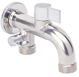 Boutté Robinet de jardin 2 en 1 in two avec lance, Argent