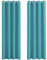PONY DANCE Verdunkelungsvorhang Kinderzimmer Verdunkelnde Gardinen mit Ösen 2er Set Thermovorhang gegen Hitze Wärmeisolierende Vorhänge Blickdicht, Hellblau, H 260 x B 140 cm