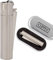 Clipper 1 Encendedor Mechero Clásico Largo Metal Silver Plateado Mate Cepilldo + 1 Llavero