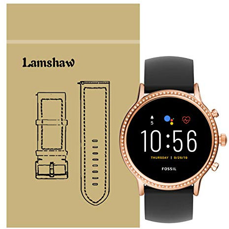 Compatible for Fossil Julianna Hr Bands, LvBu Sport Silicone Replacement Strap for Fossil GEN 5 SMARTWATCH - Julianna HR (Black)