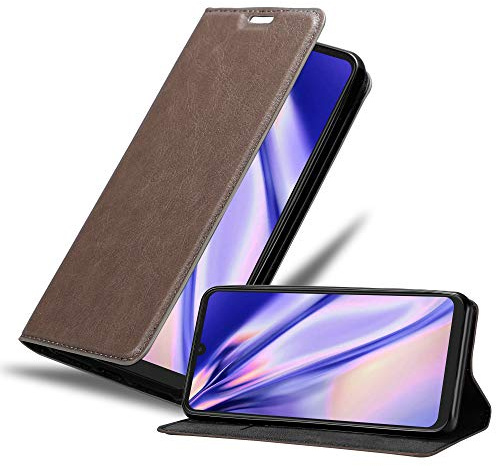 Cadorabo Hülle kompatibel mit ZTE Blade A7 2019 aus Premium Kunst Leder Flip Klappbare Stoßfeste Magnetische [Standfunktion] [Kartenfächern] Cover Hülle für ZTE Blade A7 2019 Tasche in Braun