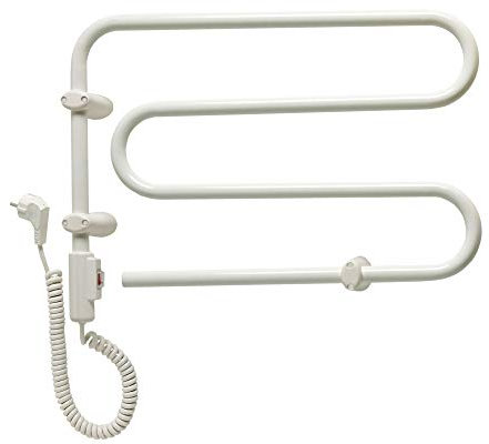 ADAX Badheizkörper HKT 142 - Elektrisch Handtuchheizkörper | Handtuchwärmer heizkörper | Heizkörper Elektrisch | Wandmontage Handtuchhalter | 550 x 420 mm | 45W, Weiß