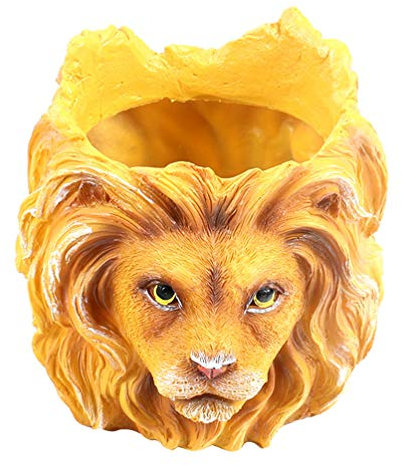 Cabilock Pot De Fleurs Résine Lion Pot Créatif pour Plantes Succulentes Décoration Originale pour Jardin Maison Design Unique pour Bureau Et Fenêtre