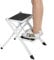 Mini escabeau pliable à 2 marches en acier - Léger et stable - Avec tapis de sécurité antidérapant - Idéal pour la maison, la cuisine, le garage, le bureau - Charge maximale : 150 kg