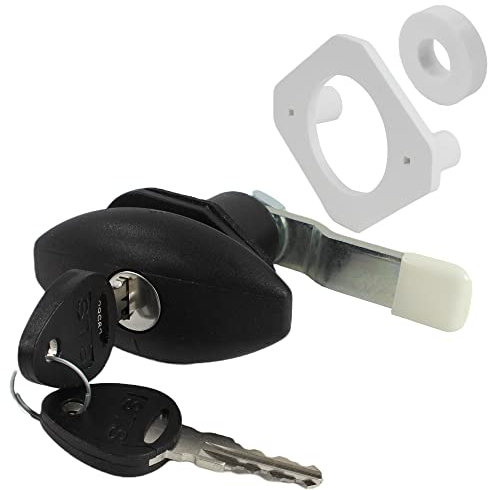 STS Push Lock Klappenschloss Ellipse klein schwarz für z.B. Serviceklappe Wohnwagen Wohnmobil Caravan Boot