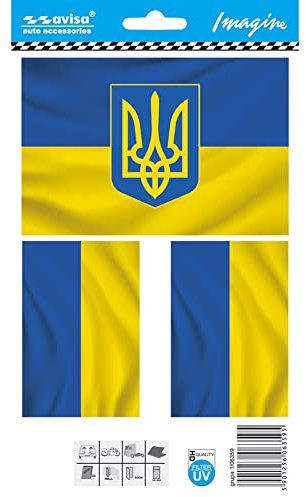 Avisa AutoTattoo Aufkleber Ukraine/Flags - 12,7x8,5cm