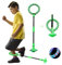 JUNBAOYYDS Kinder Blinkender Springring, Knöchel Skip Ball, Faltbare Knöchelsprungball, Springender Ball Blinkender, ​Outdoor-Hüpfspiel für Erwachsene, Kinder (grün)