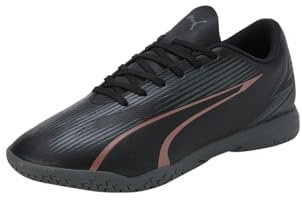 PUMA Unisex Ultra Play IT Soccer Shoe, Black-Copper Rose, 41 EU