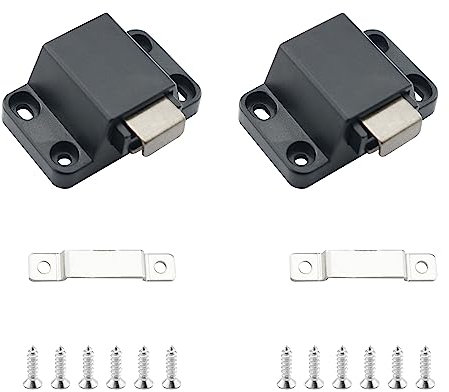 JianLing 2 cierres de puerta de cierre automático para abrir herrajes para armarios de cocina con tornillos