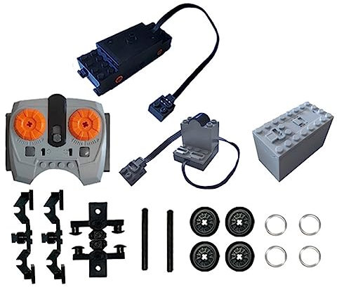 YLtremker Technik Power Functions Set, Technik Zug Fernbedienung Motor Kit Zug Refit Zubehör Set Klemmbausteine Kompatibel mit 10254 (Set E)