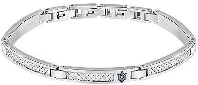 Maserati Herrenarmband aus Stahl, blaues IP, Iconic Collection JM423AVD21