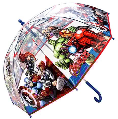 Zawadi Global Avengers Dome Umbrella for Kids Childrens Boys Girls Brolly with Safety Opening