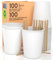100 Bicchieri in Carta 200ml in Carta con Palette Monouso Bevande Calde e Fredde, Tè Infusi Acqua Ecologici, Biodegradabili Tazze Monouso Colorate + 100 Palette da 11cm in Legno di Betulla