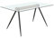 fanmuebles Mesa Comedor Rectangular Cristal Fija Oviedo 140 x 75 x 90 cm