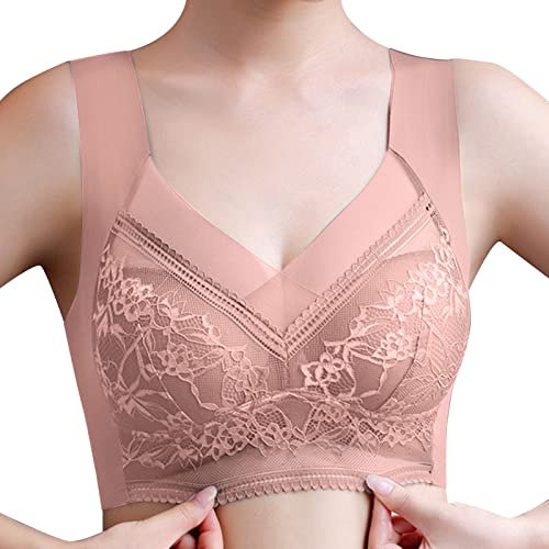 Stuetz Geradehalter BH Damen Push Up Sport Klassische Bustier Weich Unterwäsche Ohne Bügel Haltungskorrektur Comfit-BH Bequemer Gepolstert Corset Stretch Mit Vorderverschluss Yoga Stütz