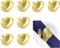 JJYHEHOT 8 Stück Serviettenringe Gold, Metall Serviettenschnallen, Blätter Serviettenhalter, Gold Serviettenring Set für Hochzeitsfeier Abendessen Jubiläum Tischdekoration