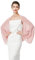 BEAUTELICATE Chiffon Schal Stola Damen Festlich Elegante Schultertuch Bolero Shrug mit Ärmel für Abendkleider Brautkleider Sommer Hochzeit (Ballett Rosa, Einheitsgröße)