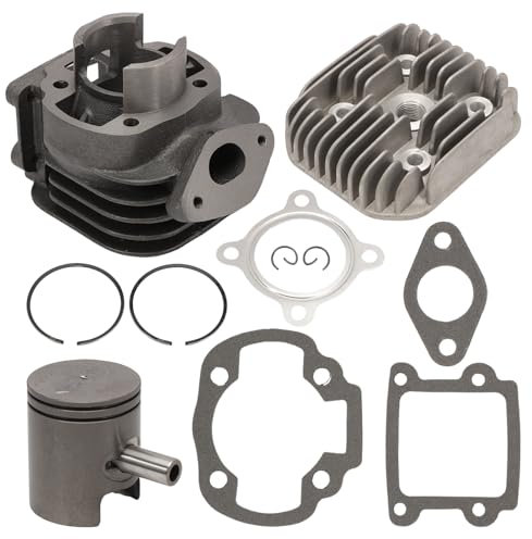 Attisfiera Kit cilindro 50cc ghisa per MBK Booster Testata Pistone Bi-segmenti Tipo Origine Bw's Spirit Stunt Slider Rocket Next Minarelli Vertical tutti i modelli prima e dopo il 2004