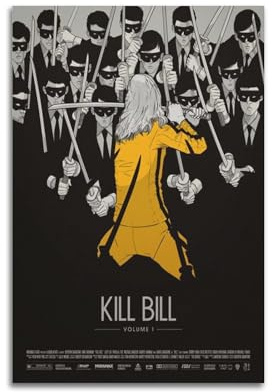 LMJUSNEFNC Póster decorativo de la película Kill Bill para pared e impresión artística moderna para dormitorio familiar, 20 x 30 cm