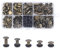 MABAHON 100 Pièces Vis Chicago Screws 4/5/6/8/10/12 mm Rivet a Visser vis Métal Clou Rivets bouton Chicago pour Bricolage Cuir, Livre, Album Photo, Ceinture en Cuir Bronze