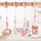 Gohytal Baby Gym Anhänger 4 Stück, Anhänger Spielbogen, Spielbogen Anhänger Holz, Spielbogen Spielzeug ab 0 Monate Spielebogen Babies Toys Spielbögen Babyspielzeug für Mädchen Jungen Baby