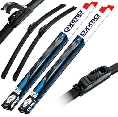 Adamot Scheibenwischer Auto vorne für Nissan Qashqai 2 II J11 ab 12.2013 SUV, 2 St. (links 650 mm, rechts 425 mm), Pinch Tab (Haken), Legierter Stahl, Gummi, WIPER_BLADE, Wischerblatt