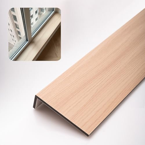 Fensterbank-Kantenschutz für Badezimmer, Wohnzimmer und Balkon, Holzverkleidung für Erkerfenster, 80 x 10 cm