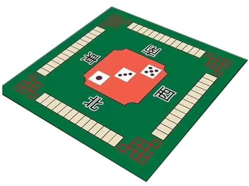 Mahjong Table Matte, Anti-Slip-Mahjong-Matte für Tabelle, 31.5x31.5 '' Rausch-Reduktion-Brettspiel-Spiel für Tabellen-Wea-resistente Mahjong-Spielmatte für Party-Poker, Karten, Familienbrettspie