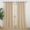 NICETOWN Vorhang Isolierend Kälteschutz Vorhänge Blickdicht Beige Gardinen 240 cm Lang Lichtundurchlässige Vorhänge mit Ösen Wohnzimmer Übergardinen Modern 2er Set, Biscotti Beige H240 x B140 cm