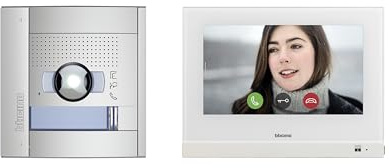 BTICINO, Video Door Intercoms Flex One Set 1 Family House, 2-Wire 7 Inch Touchscreen Monitor & WiFi, SFERA Outside: 135°/96°, Optimised 5 Megapixel Colour Camera, IP54, IK10, 905227