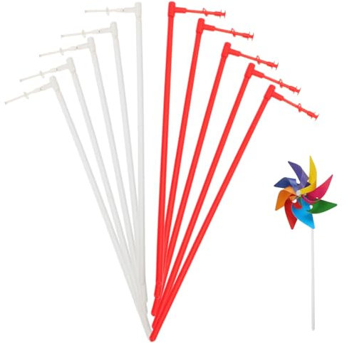 10er-Pack handgehaltene Windmühlenstangen Ersatzteile für Windmühlenstangen Windmühlenhandwerk Windmühlenstangen Windmühlenrahmenstangen Windmühlenersatzteile Gartenwindmühlenersatz Windmühlenteile