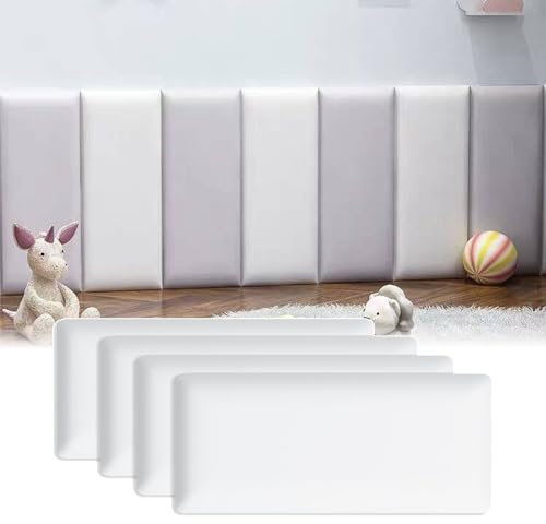 Stubotar Wandpaneel, Kopfteil für Betthaupt, 3D Dekoration für Schlafzimmer, Gepolstert Polster Paneel schallabsorbierende Wandverkleidung, 20x50CM Synthetisches Kunstleder(grau, 9 Stück)