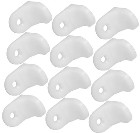 OUNONA 100 Stück Weiße Kunststoff-winkelhalter Für Holzstreben, Eckklammern Zur Befestigung Von Regalbrettern Und Schränken, Kleine Ausführung