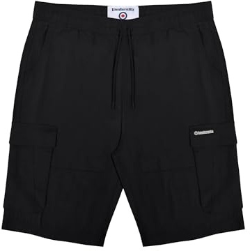 Lambretta Mens Utility SS25 Cargo Shorts (34R) (Black)