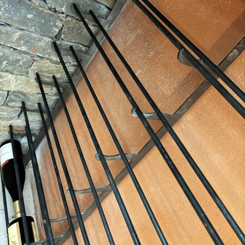 REALTEK Rack Bouteille Acier pour Cave - 6 (Hauteur: 88cm - Largeur 15cm), Acier