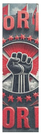 voucong Labor Day Faust Griffband für Skateboards, wasserdicht, Fusion-Scooter-Griptape, 84 x 22,9 cm, Rot und Schwarz