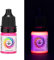 TTOOGO Conjunto de Tinta de Tatuaje Fluorescente: pigmentos de Color Brillo UV Resaltar y modificar Patrones, Botellas de 5 ml seguras de Piel,Rosado