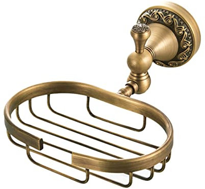 Porte-savon mural rétro en laiton massif pour salle de bain