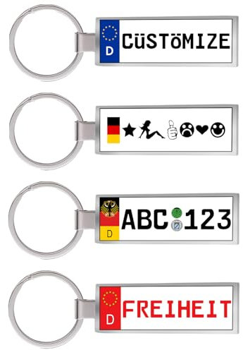 toyofmine Personalisierter Kennzeichen-Schlüsselanhänger Kennzeichen Auto Kfz Führerschein Geschenk Muttertag Vatertag