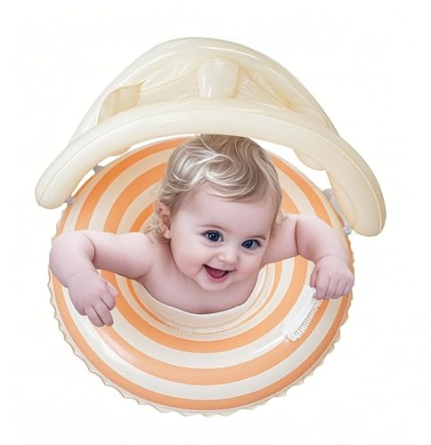 Flotteur Bébé Piscine avec Toit Anti-UV | Bouée Sécurité Enfant Débutant Gonflable - Flotteur Sucette avec Protection Solaire pour Jeux Extérieur Plage Lac Piscine